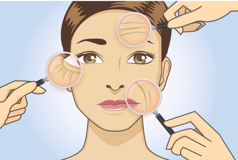 Desenho de mulher em uma consulta com Dermatologista
