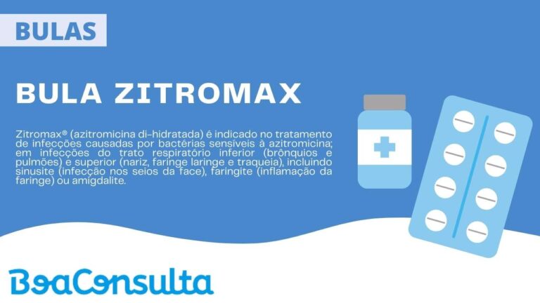 Bula do Zitromax comprimido.