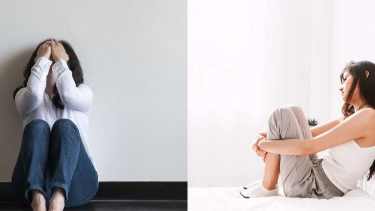 Mulheres com ansiedade e depressão.