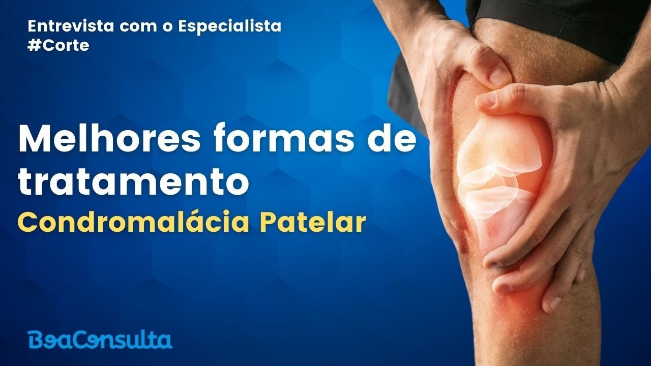 Especialista explicando as opções de tratamento para Condromalácia Patelar.