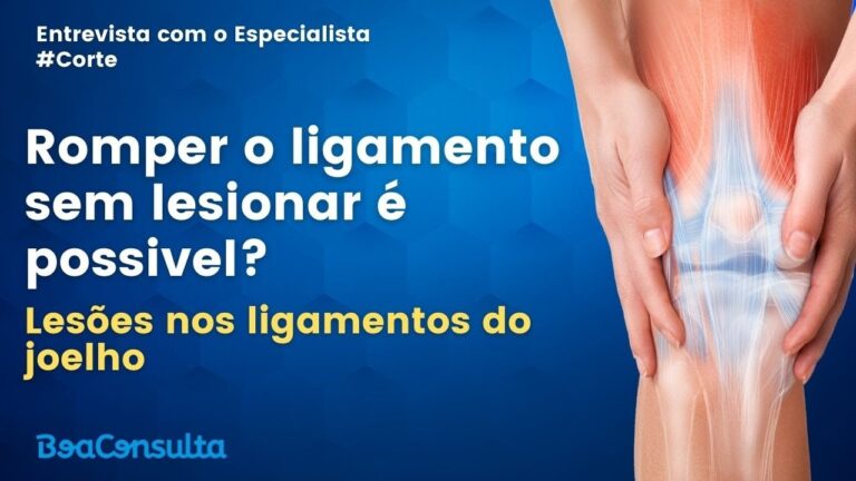Especialista explicando se é possível romper o ligamento do joelho sem lesionar.