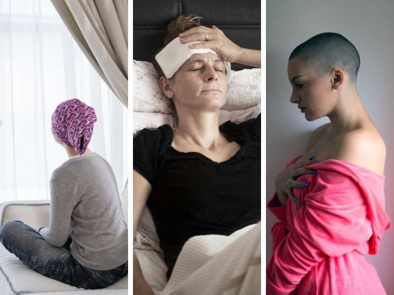 Mulheres doentes com câncer.