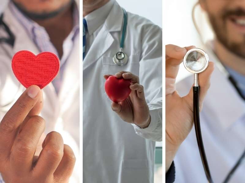 ilustração médicos cardiologistas.