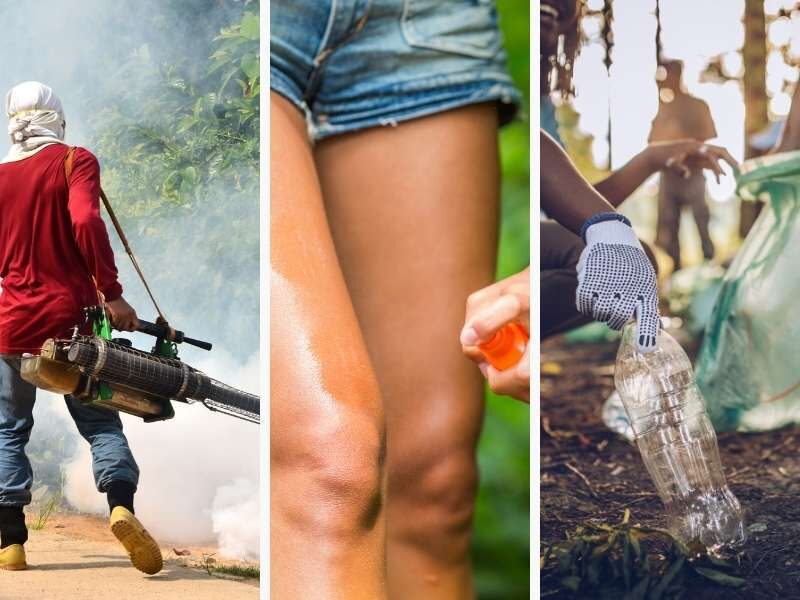 Ilustração prevenção da dengue.