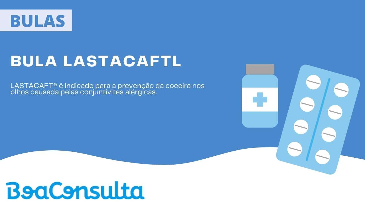 Bula Lastacaft 3ml solução oftálmica.