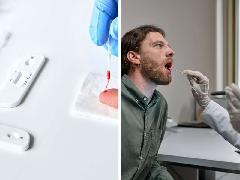 Teste rápido para HIV.