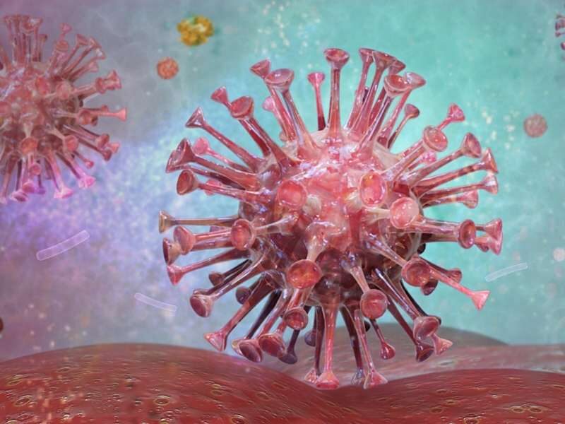 Ilustração vírus HIV.