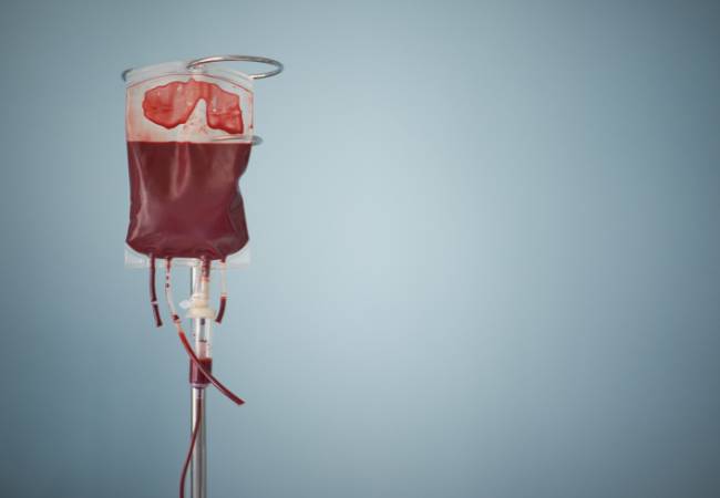 Transfusão de sangue é usado no tratamento