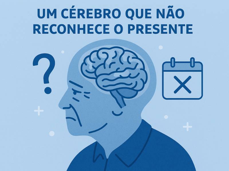Cerebro confuso do alzheimer.